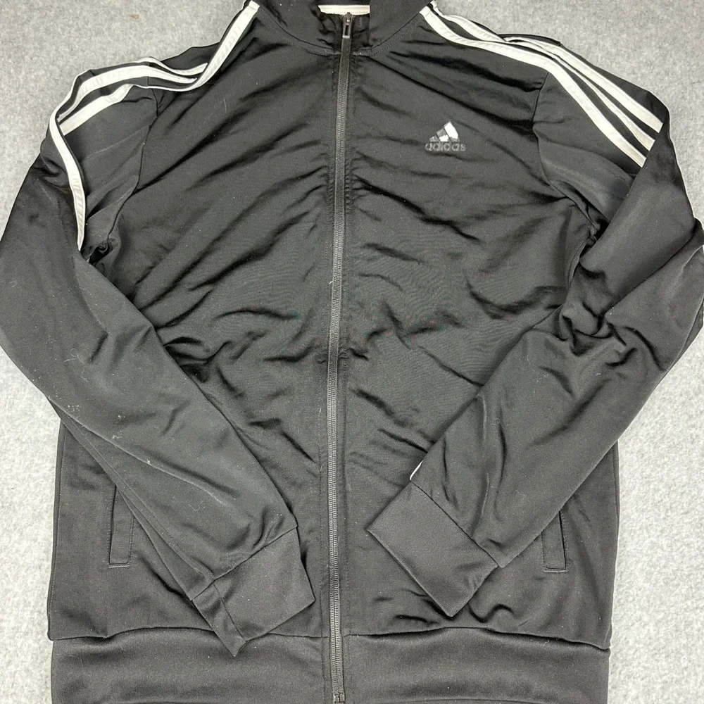 Adidas Primegreen Mens Track‎ Jacket Black White Stripes Full Zip H46099 Size M